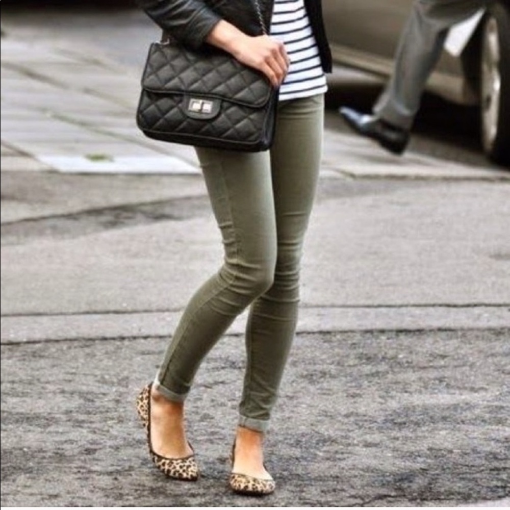 J Brand Pencil Leg Moriah Skinny Olive Jeans